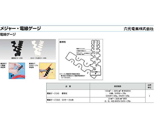 電線ゲージ（IV）　標準形 1個