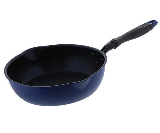 Extra deep blue diamond coated premium IH frying pan that can also be used as a pot 28cm ND-4289 1 piece