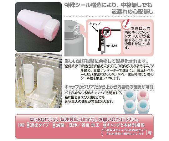 PE narrow-mouth bottle 500mL 02064 1 piece