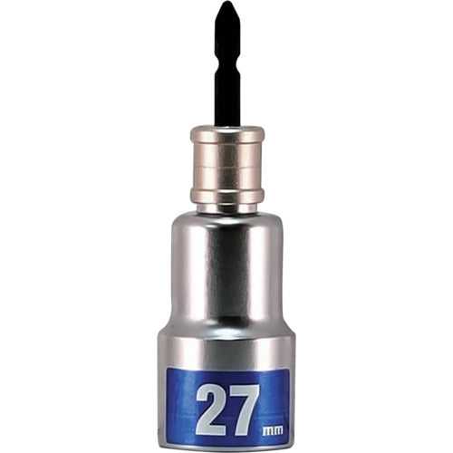 ＭＵＳＴＴＯＯＬ　軸交換式落下防止ソケット６角　差込６．３５ｘ対辺２７ｍｍ×全長１２０ｍｍ　ＲＢＳ２７−６Ｋ　19947　1 個