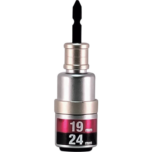 ＭＵＳＴＴＯＯＬ　軸交換式落下防止ダブルソケット６角　差込６．３５ｘ対辺１９／２４ｍｍ×全長１２０ｍｍ　ＲＢＳ１９２４Ｉ−６Ｋ　19957　1 個