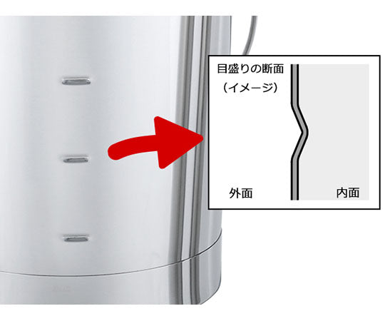 ステンレスバケツ目盛付　20L　BA-M-20 1個