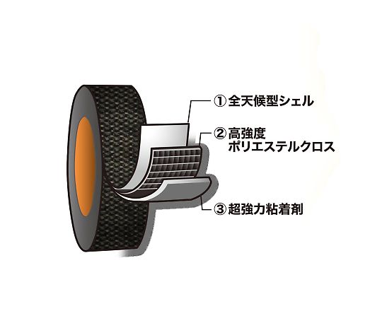 ゴリラテープ　ブラック　強力補修テープ　48mm×0.43mm×11m　NO.1776 1巻