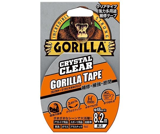 ゴリラテープ　クリスタルクリア　強力多用途補修テープ　48mm×8.2m×0.18mm　NO.1778 1巻