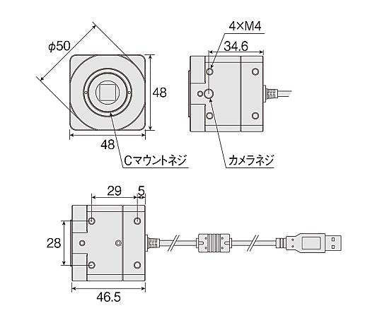 USB camera without lens L-836 1 unit