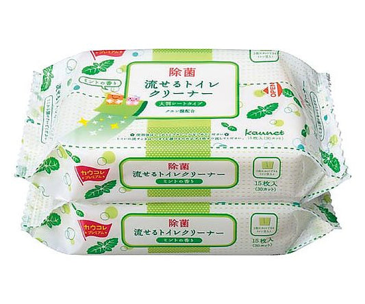 Flushable toilet cleaner, large size, mint, 2 pieces, 4255-2918, 1 pack (2 pieces)