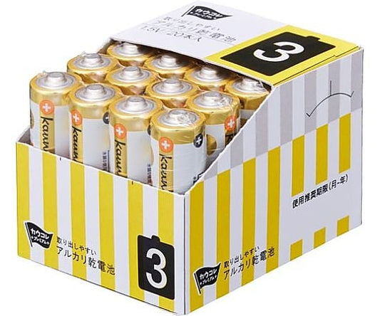 取り出しやすいアルカリ乾電池単3形 20本　4325-9441 1箱(20本入)