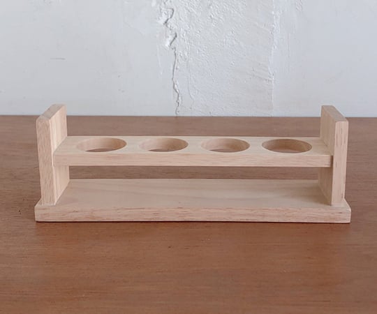 Wooden test tube stand, 40mm diameter hole x 4 tubes, SiTATE404HJ, 1 piece