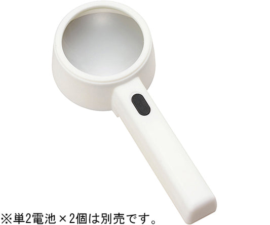 Magnifying Glass with Light, Plastic Lens, 2.5x, 90mm, CD-90, 1pc