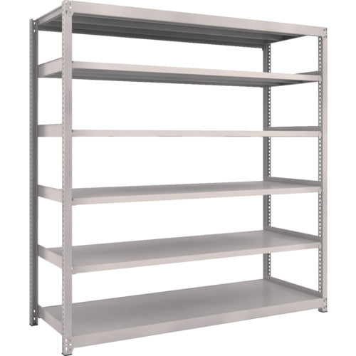 TRUSCO Steel Rack M2 Type Light-Medium Duty Shelf 1760 x 880 x H1800 6 Tiers Single Unit Neo Gray M2-6696 1 S