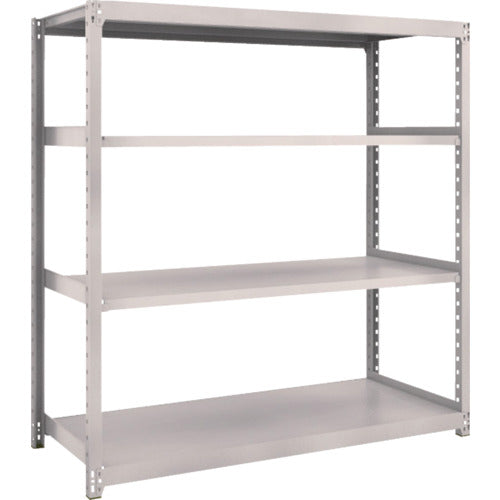 ＴＲＵＳＣＯ　　スチールラック　Ｍ２型軽中量棚　１４６０×８８０×Ｈ１５００　４段　単体　　ネオグレー　M2-5594　1 Ｓ