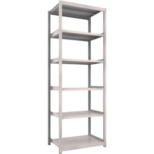 TRUSCCO 스틸 랙 M2형 경중량 선반 860×880×H2400 6단 단품 네오 그레이 M2-8396 1 S