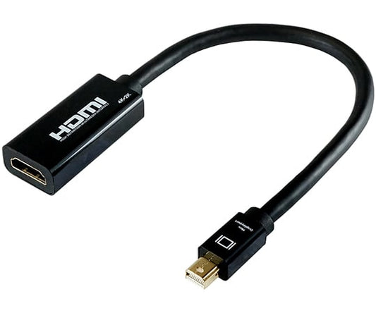 Mini DisplayPort→HDMI変換アダプタ 10cm Mini DisplayPortオス-HDMIメス　MDPHDF01-178BK 1個