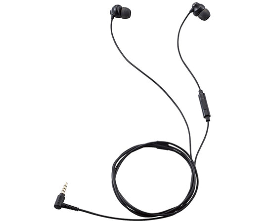 Stereo earphones, in-ear type, φ3.5mm, with microphone, Fast Music F12C, 10.0mm driver, black, EHP-F12CMBK, 1 piece