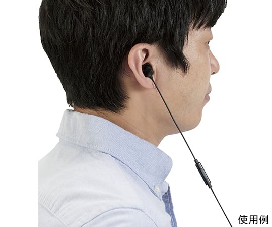 Stereo earphones, in-ear type, φ3.5mm, with microphone, Fast Music F12C, 10.0mm driver, black, EHP-F12CMBK, 1 piece