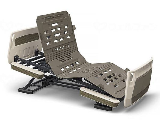 Paramount Bed Rakusho Plus H-leg Laclea 3 Motion OP Moss Green/B Camel 91cm wide