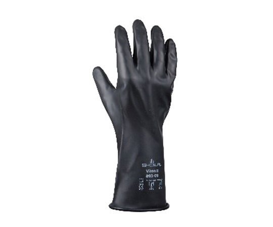 [L/300mm] Gloves (resistant to chlorine-based solvents/Viton rubber) EA354BV-37 1 pair