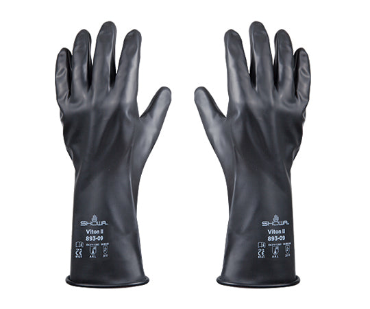 [L/300mm] Gloves (resistant to chlorine-based solvents/Viton rubber) EA354BV-37 1 pair