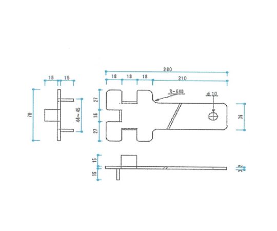 280mm ドラム缶スパナ(ｽﾁｰﾙ製)　EA991JM-31 1本