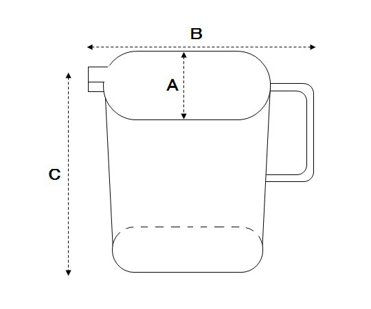 1000ml 計量カップ(ﾌﾟﾗｽﾁｯｸ製)　EA991KP-13 1個