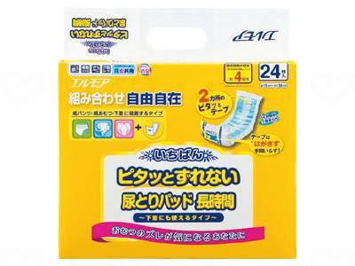 カミ商事いちばんﾋﾟﾀｯﾄｽﾞﾚﾅｲ尿ﾊﾟｯﾄﾞ長時間男女共用 袋 24枚