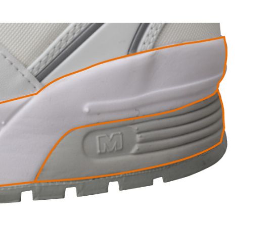 JSAA Class A certified electrostatic sneakers with toe caps MPN-305 electrostatic white 23.5cm MPN-305S-W-23.5 1 pair