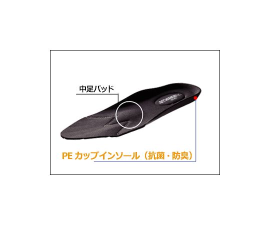 JSAA Class A Certified Toe Cap Sneakers Air HG ISA-805 Anti-Static Black 23.0cm ISA-805S-BK-23.0 1 Pair