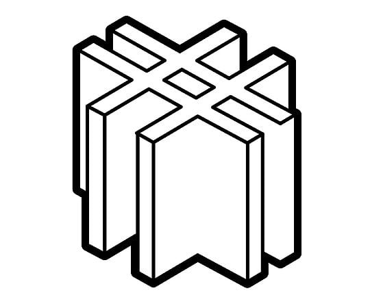 Splash prevention cross-shaped tabletop partition, rectangular type 51229 1 piece