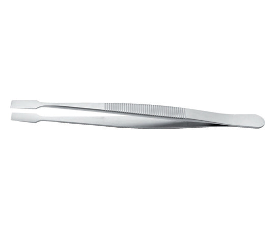 耐酸耐磁ステンレスピンセット　120mm　先平型タイプ・ハンドルギザ付　34A-SA-1-IT 1本