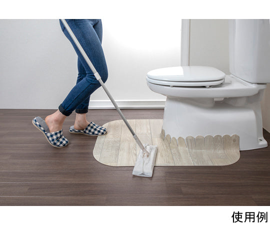 Adhesive Wipeable Floor Toilet Mat Wood Long White KV-18 1pc