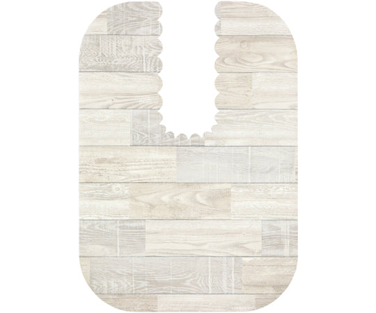 Adhesive Wipeable Floor Toilet Mat Wood Long White KV-18 1pc