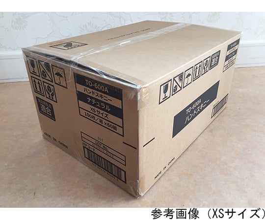 ハンドスキニー手袋　ナチュラル　M　100枚入　TO-600A 1箱(100枚入)