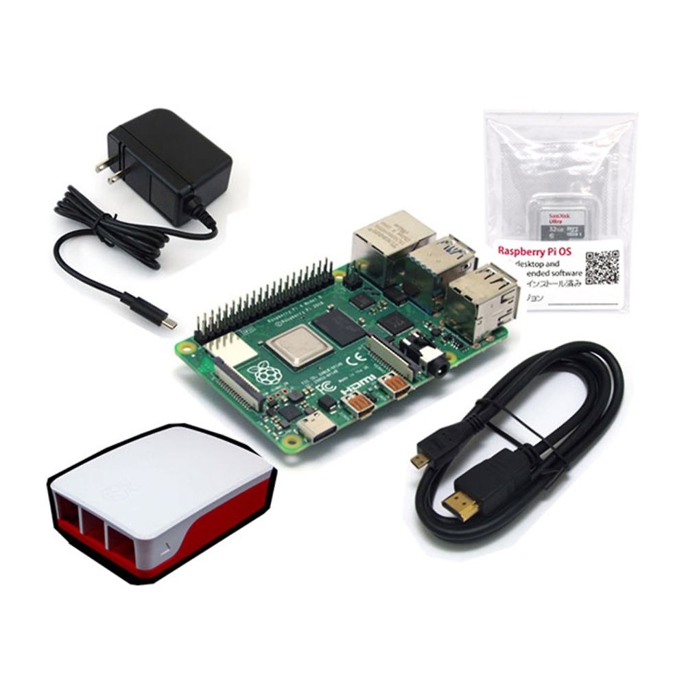 Raspberry　Pi　4B　（4GB）　スターターセット/レギュラー　RASPi4-RGL 1セット