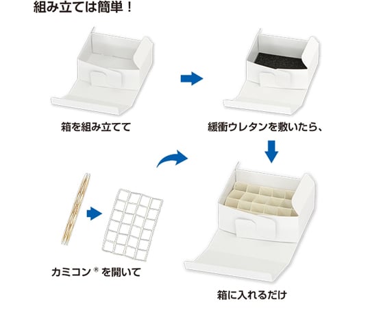 카미콘® 바이알 케이스(완충 우레탄 부착) 1624 100조 91030-000 1상자(100조입)