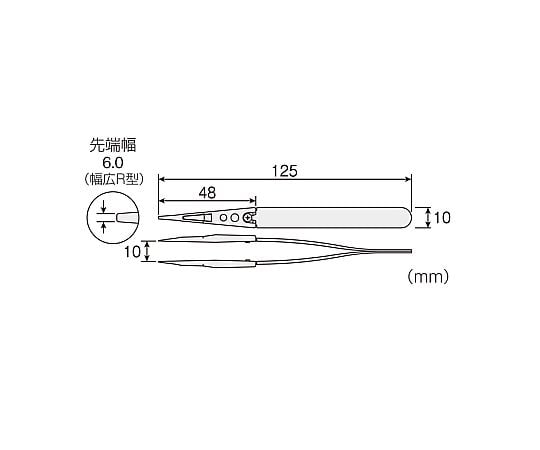 ESDソフトチップピンセット　P-645-J 1個
