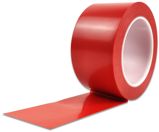 Thick PVC line tape, width 50mm x 22m, thickness 0.2mm, no release paper, resin core, red, J2352-R, 1 roll