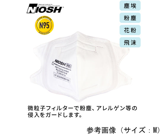 Niosh Certified Softseal Vfold N95 Mask (Folding Type) M 10 Masks x 30 Boxes 20180016-M 1 Case (10 Masks x 30 Boxes)