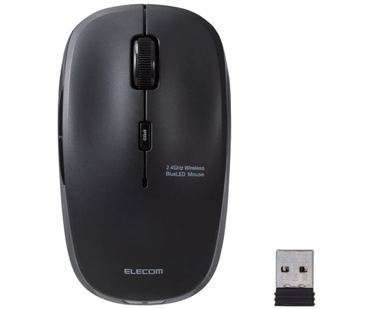 BlueLED Mouse Wireless 5 Buttons Quiet Antibacterial Black M-BL21DBSKBK 1pc