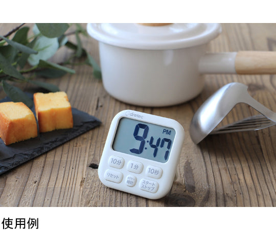 大画面タイマー　ポポラ6　ホワイト　T-592WT 1個