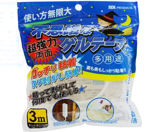 Mysterious Gel Tape, Transparent, 30mm x 3m, FG-3, 1 piece