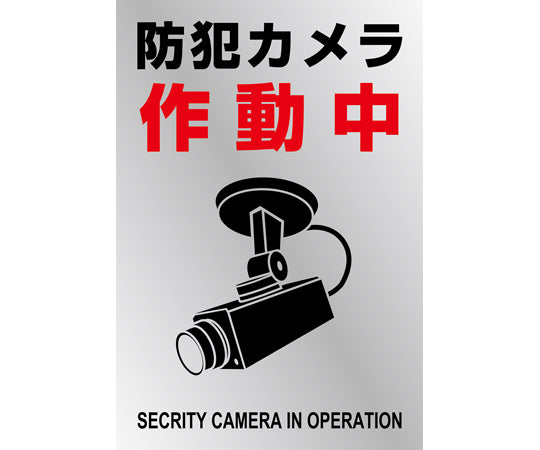 Illustrated sticker sign, security camera in operation, sticker-134, 220 x 150 mm, set of 2, PET, 047134, 1 set (2 sheets)