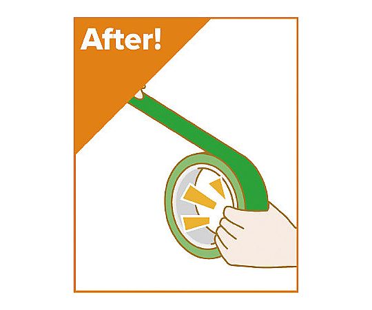 手が痛くなりにくいカドなし養生テープ クリア　4951-2861 1巻