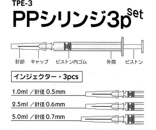 PP Syringe 3P TPE-3 1 set