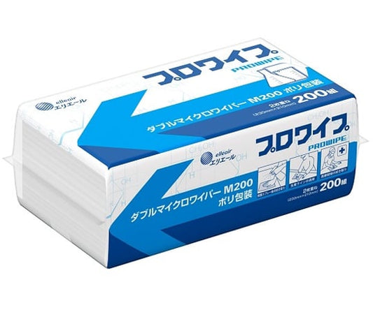 エリエール プロワイプ ダブルマイクロワイパーM200 200組×30パック入 ポリ包装　20823490 1ケース(200組×30パック入)