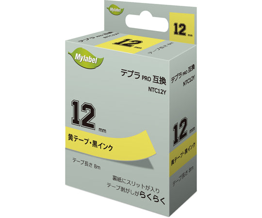 황지 라벨 12mm 흑자 8m NTC12Y(x1) 1개