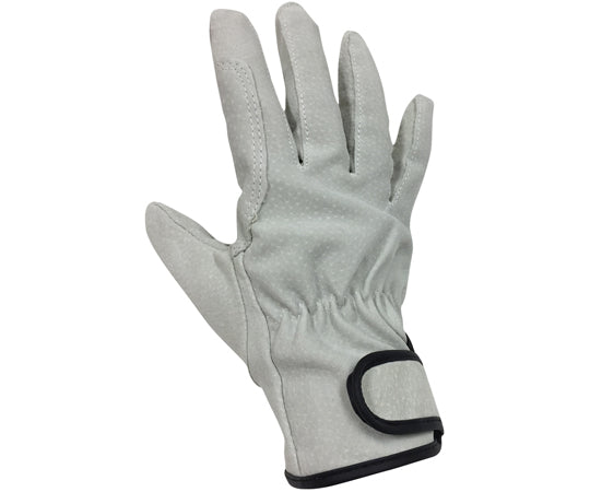 豚床革手袋　マジックテープ　アテ付　10双組　Lサイズ　AG547-10P-L 1組(10双入)
