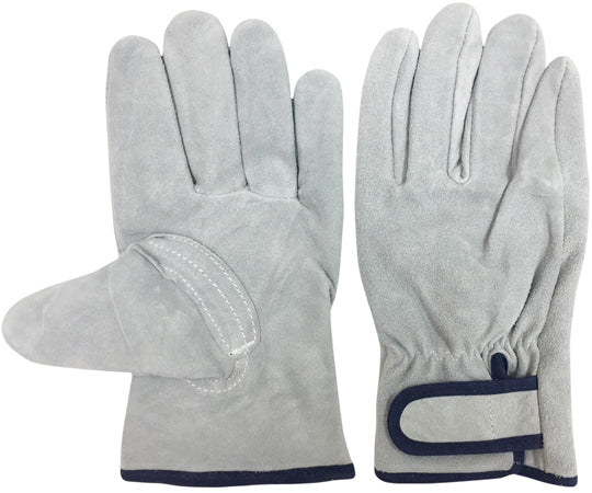 牛床革手袋　マジックテープ　内綿　Mサイズ　AG442-M 1双