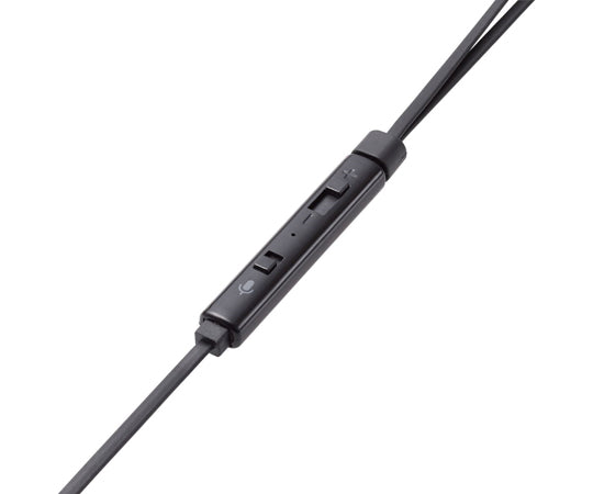 In-ear type headset, canal, with mute switch, both ears, 4-pole φ3.5mm conversion cable included, black, HS-EP17TBK, 1 piece