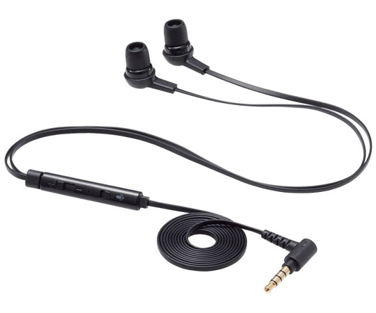 In-ear type headset, canal, with mute switch, both ears, 4-pole φ3.5mm conversion cable included, black, HS-EP17TBK, 1 piece