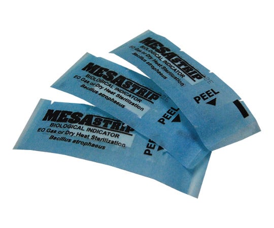 Biological Indicator (MesaLabs) Strips (MesaStrip) EOG Sterilized B.atrophaeus (ATCC#9372) 10^6 100 Sheets SGMG/6 1 Bag (100 Sheets)